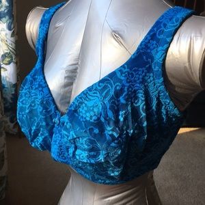 Cacique Royal Blue lace bra 38F